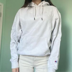 champion white hoodie